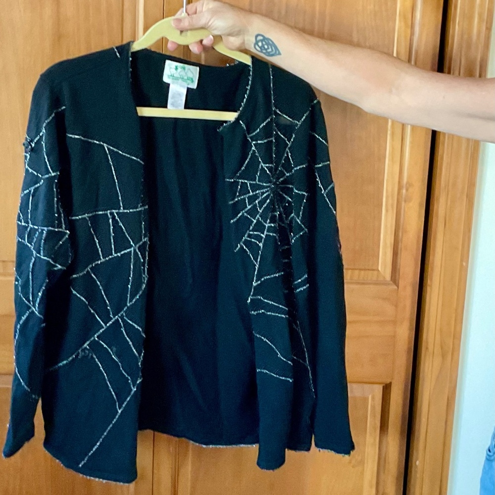 Halloween spider cardigan